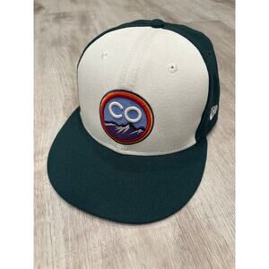 CO Rockies New Era City Connect 59FIFTY Fitted Hat 7 1/4 D. SCOTT GAME USED WORN